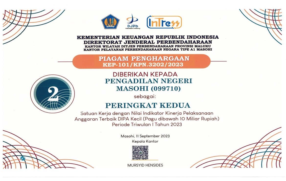 PIAGAM PENGHARGAAN NILAI IKPA TW  I TA  2023