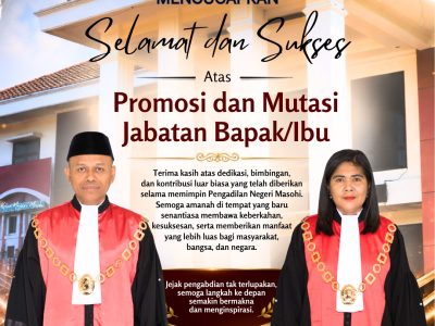 PROMOSI DAN MUTASI PAK KPN DAN IBU WKPN