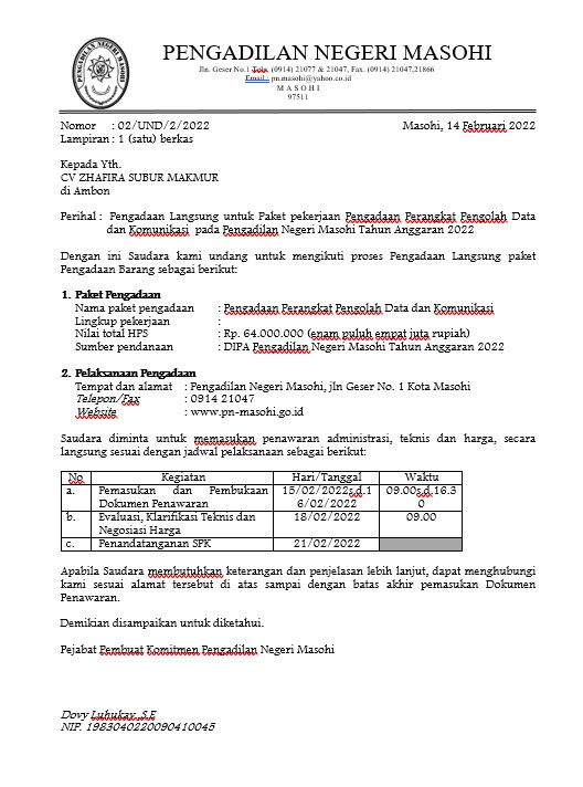 UNDANGAN Lelang BarangJasa